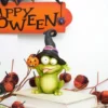 Gallerie II Frog With Witch Hat & Pumpkin Halloween Figure Decor Decoration