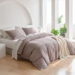 Multi 3 Piece Standard Cotton Textured Comforter Brick Duvet Cover Sets Ultra Soft Breathable With Button - The Pop Home -Home Decoration Store GUEST 6ad6093b aa2b 4f10 85c5 5440a9bd0256