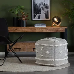 Sidney Street Pouf Black/Ivory - Anji Mountain -Home Decoration Store GUEST 6b51a56a b89e 4c22 80de a8b6f82e870d