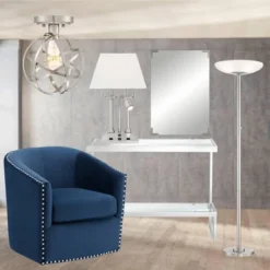 Possini Euro Design Meridian Light Blaster Modern Torchiere Floor Lamp 72" Tall Brushed Nickel LED Frosted Glass Shade For Living Room Bedroom Office -Home Decoration Store GUEST 6bbd5cd5 4418 4021 a48b e76b13d778f4