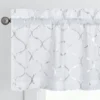 Kate Aurora Living Metallic Foil Lattice Quatrefoil White & Silver Window Valance -Home Decoration Store GUEST 6d3f97c1 33f5 47d0 be9f beccee268f3d