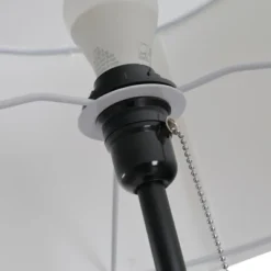 HOMCOM 59.75" Tripod Floor Lamp With Pull Chain Standing, Fabric Lampshade E26 Lamp Holder Steel For Living Room, Bedroom, Office -Home Decoration Store GUEST 6d898d3d 9991 44cc 9ee8 07f3db77ed47