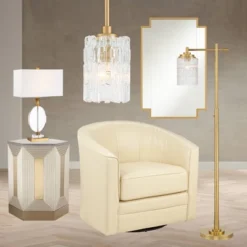 Possini Euro Design Kinsey Modern Downbridge Floor Lamp 67" Tall Warm Brass Metal Stone Pattern Glass Shade For Living Room Reading Bedroom Office -Home Decoration Store GUEST 6e6ccf14 87f1 4cac 86f0 ca3be36ab762