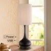 360 Lighting Modern Table Lamp With USB And AC Power Outlet Workstation Charging Base 24.5" High Espresso Bronze Droplet Living Room Desk Office -Home Decoration Store GUEST 6e6de1ad 47fd 4630 bd56 cd1a3b6a5ab8