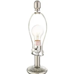 360 Lighting Albert Modern Table Lamp 24 3/4" High Mercury Glass Gourd Oatmeal Drum Shade For Bedroom Living Room Bedside Nightstand Office Kids House -Home Decoration Store GUEST 6e98e553 af10 4729 b563 ecea02f705a4