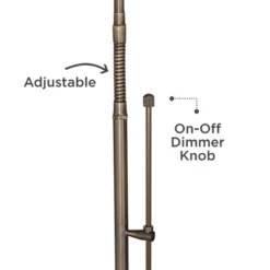 360 Lighting Regan Traditional Pharmacy Floor Lamp 59" Tall Dark Brass Metal LED Adjustable Gooseneck Head For Living Room Reading Bedroom Office -Home Decoration Store GUEST 70342902 c9b4 45ec 8d02 4f1bea5c6feb