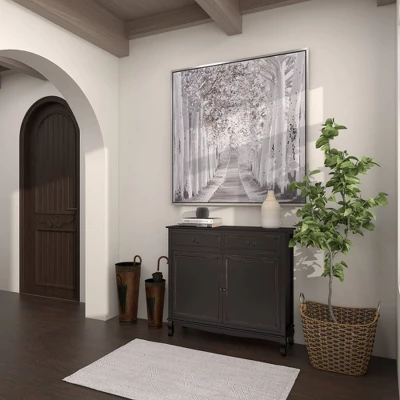 Canvas Landscape Trees Framed Wall Art With Silver Frame White - Olivia & May 21 Canvas Landscape Trees Framed Wall Art With Silver Frame White - Olivia & May - Image 19