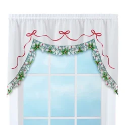 Collections Etc Holly Border Curtain Swag Holiday Valance 9 Collections Etc Holly Border Curtain Swag Holiday Valance -Home Decoration Store GUEST 764d4123 5a5a 48d1 ab07 3c164cf66b75