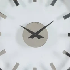 14" X 14" Round Aluminum Wall Clock With Clear Face - Olivia & May -Home Decoration Store GUEST 76c8358f 1cd9 420b b059 b00850280632