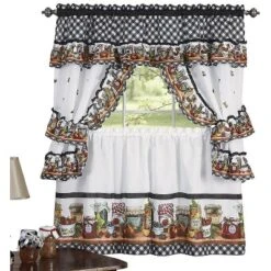 GoodGram Mason Jars Cottage Style Kitchen Curtain Swag & Tiers Set -Home Decoration Store GUEST 778490ca 0efe 44b8 816a eaace4dadafd