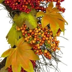 Northlight Maple Leaf And Berry Twig Artificial Fall Harvest Wreath, 22-Inch 7 Northlight Maple Leaf And Berry Twig Artificial Fall Harvest Wreath, 22-Inch -Home Decoration Store GUEST 77d06cbd e0a1 49dc 881a a1c879d4239b