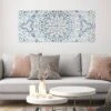 19" X 45" Ornate Pattern Print On Planked Wood Wall Sign Panel Blue - Gallery 57 -Home Decoration Store GUEST 781ec284 8841 4c9c bc2b 2bcd1a36f25d