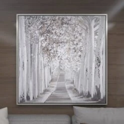 Canvas Landscape Trees Framed Wall Art With Silver Frame White - Olivia & May 36 Canvas Landscape Trees Framed Wall Art With Silver Frame White - Olivia & May -Home Decoration Store GUEST 785472e8 66b2 4ca3 9f95 d32e19ea9509