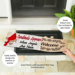 Evergreen When Angels Are Near Sassafras Indoor Outdoor Switch Doormat 1'10"x10" White -Home Decoration Store GUEST 79c96d0b cdf7 4d35 a120 3ea450df1b25