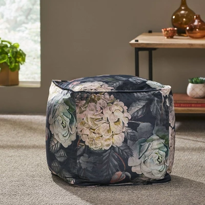 Reigle Traditional Medium Fabric Cube Pouf - Christopher Knight Home 3 Reigle Traditional Medium Fabric Cube Pouf - Christopher Knight Home