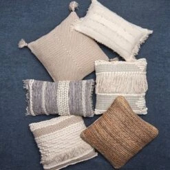 Primitives By Kathy Neutral Fringe Rectangle Pillow