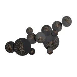 Metal Plate Wall Decor With Gold Accents Black - Olivia & May 7 Metal Plate Wall Decor With Gold Accents Black - Olivia & May -Home Decoration Store GUEST 7b4547e1 7e6f 47ba a3eb d43217091510