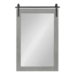 24" X 38" Cates Rectangle Wall Mirror Gray - Kate & Laurel All Things Decor