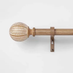 Carved Light Woodtone Ball Curtain Rod Natural - Opalhouse™ 6 Carved Light Woodtone Ball Curtain Rod Natural - Opalhouse™ -Home Decoration Store GUEST 7e070734 076e 44dc 94e6 de22767e0af4