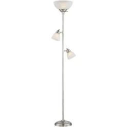 360 Lighting Ellery Modern Torchiere Floor Lamp With Side Lights 72" Tall Brushed Nickel Frosted White Glass Shade For Living Room Reading Bedroom 15 360 Lighting Ellery Modern Torchiere Floor Lamp With Side Lights 72" Tall Brushed Nickel Frosted White Glass Shade For Living Room Reading Bedroom -Home Decoration Store GUEST 7f33b743 32b6 4949 b743 9c97226e3e84