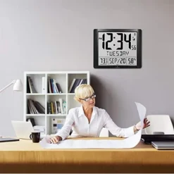 Marathon Super Jumbo Atomic Sleek & Stylish Wall Clock With Full Date Display And 7 Time Zones -Home Decoration Store GUEST 820ace9f 461f 49bb bedd a6cf6b47f60b