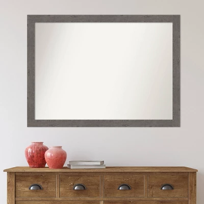 42" X 31" Non-Beveled Rustic Plank Gray Narrow Wall Mirror - Amanti Art 9 42" X 31" Non-Beveled Rustic Plank Gray Narrow Wall Mirror - Amanti Art - Image 7