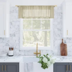 14"x56" Slub Textured Linen Blend Cafe Window Valance - Archaeo -Home Decoration Store GUEST 8828f649 0155 489d b048 a288fe98ba75
