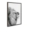 23" X 33" Sylvie Self Actualization Lion Framed Canvas Wall Art By Amy Peterson Gray - Kate And Laurel