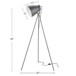 57" Industrial Adjustable Tripod Spotlight Floor Lamp - Nourison -Home Decoration Store GUEST 8e507516 1155 47d7 9e21 7a12ca8d68ca