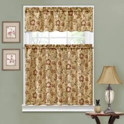 36"x56" Floral Curtain Tiers Set - Traditions By Waverly -Home Decoration Store GUEST 8f324a50 2d2f 4193 a1f3 03aa67a745b9