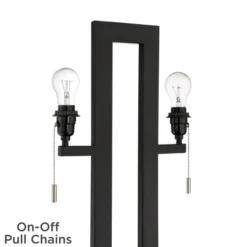 360 Lighting Neil Modern Rustic Table Lamp 26" High Black Metal With USB Charging Port White Rectangular Shade For Bedroom Living Room Bedside Desk 15 360 Lighting Neil Modern Rustic Table Lamp 26" High Black Metal With USB Charging Port White Rectangular Shade For Bedroom Living Room Bedside Desk -Home Decoration Store GUEST 8f7f6180 8c8f 438a a463 458dc800aad7