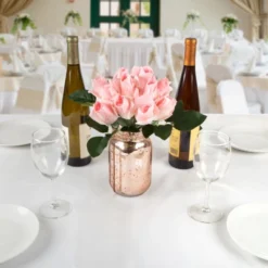 Artificial Rose Bud Bundles ? 24PC Real Touch Fake 11.5-Inch Flowers With Stems For Home Décor, Wedding, Or Bridal/Baby Showers By Pure Garden (Pink) -Home Decoration Store GUEST 8fd8f13b 7c29 4776 a637 f858f8bf24e5