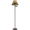 360 Lighting Modern Swing Arm Floor Lamp Adjustable 67.5" Tall Bronze Mountain Scene Empire Shade For Living Room Reading Bedroom Office
