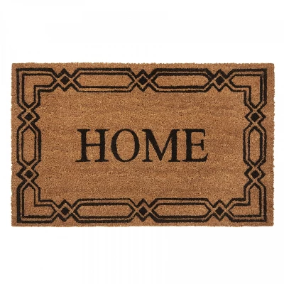 Kate Aurora Home Venetian Bordered Coir Bristled Outdoor All Season Welcome Mat - 18"x30" 3 Kate Aurora Home Venetian Bordered Coir Bristled Outdoor All Season Welcome Mat - 18"x30"