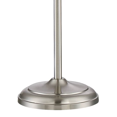 360 Lighting Ellery Modern Torchiere Floor Lamp With Side Lights 72" Tall Brushed Nickel Frosted White Glass Shade For Living Room Reading Bedroom 6 360 Lighting Ellery Modern Torchiere Floor Lamp With Side Lights 72" Tall Brushed Nickel Frosted White Glass Shade For Living Room Reading Bedroom - Image 4