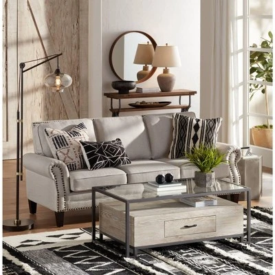 Franklin Iron Works Industrial Downbridge Floor Lamp 66" Tall Bronze Cognac Glass Dimmable LED Edison Bulb For Living Room Reading Office 8 Franklin Iron Works Industrial Downbridge Floor Lamp 66" Tall Bronze Cognac Glass Dimmable LED Edison Bulb For Living Room Reading Office - Image 6