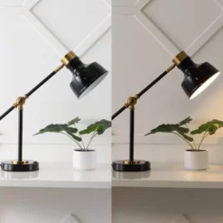18.5" Allegra Farmhouse Adjustable Cantilever Task Lamp With USB Charging Port (Includes LED Light Bulb) - JONATHAN Y 18 18.5" Allegra Farmhouse Adjustable Cantilever Task Lamp With USB Charging Port (Includes LED Light Bulb) - JONATHAN Y -Home Decoration Store GUEST 9786d76e 06c8 43c7 b073 0877aecb33f1