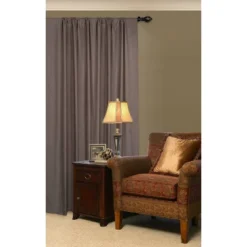 Decorative Drapery Single Rod Set With Acron Cage Finials Oil Rubbed Bronze - Lumi Home Furnishings