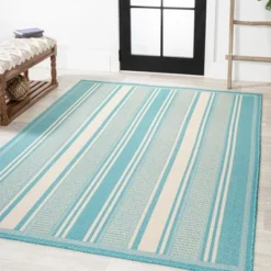 Haynes Modern Double Stripe Indoor/Outdoor Area Rug - JONATHAN Y -Home Decoration Store GUEST 99579042 3d06 4a96 a69a 7764dad5c179