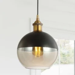 7.5" Metal Adjustable Nixon Drop Globe Pendant (Includes Energy Efficient Light Bulb) Brass - JONATHAN Y -Home Decoration Store GUEST 999f600d 18ca 418b b87a 12ad88989c1c