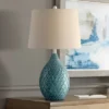 360 Lighting Kate Table Lamp 24 3/4" High Ceramic Green Oatmeal Drum Shade For Bedroom Living Room Bedside Nightstand Office Kids Family House Home -Home Decoration Store GUEST 9a530067 3293 4cfd a237 ba81a15c702a