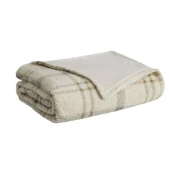 50"x60" Popcorn Plaid High Pile Fleece Plush Reversible Throw Blanket - London Fog -Home Decoration Store GUEST 9a6c5665 5d8e 426c 9e62 e1ecec6e7909