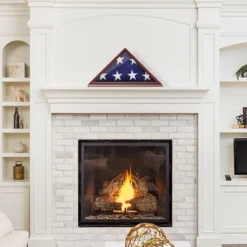 Reminded Memorial Veteran American Flag Display Case - Solid Wood Cherry Finish -Home Decoration Store GUEST 9c5b9238 22da 4fb5 8ad6 245bcdfa469f