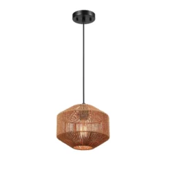 Lotus 1-Light Pendant Lighting With Natural Twine Shade - Globe Electric -Home Decoration Store GUEST 9e6475aa 9b2f 41d3 bba0 93d2a2943041