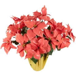 Northlight 28" Dark Pink Artificial Christmas Poinsettia With Gold Wrapped Base -Home Decoration Store GUEST 9f6b5da2 2bac 4328 9d09 b151db3e6a0f