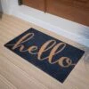 Flash Furniture Harbold 18" X 30" Indoor/Outdoor Coir Doormat With Hello Message And Non-Slip Backing -Home Decoration Store GUEST 9fd0a4c0 5e47 488a 8e02 dcc9796705f9