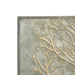 Metal Tree Wall Decor With Embossed Design Set Of 4 Brown - Olivia & May -Home Decoration Store GUEST 9fdf5679 abbb 4e4c 83e1 9ae3c8e2551d