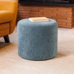 19" Round Pouf Ottoman - WOVENBYRD -Home Decoration Store GUEST 9ff020a6 b1e1 4723 97d9 8d7b758f97a9