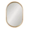 24" X 36" Hutton Wood Framed Capsule Decorative Wall Mirror Natural - Kate & Laurel All Things Decor -Home Decoration Store GUEST a20d2855 945d 493f 9c53 61f8140938fe