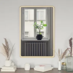 Emma And Oliver Wall Mirror With Silver Backing For Clarity And Shatterproof Glass For Entryways, Bathrooms & More -Home Decoration Store GUEST a2880cc9 4c47 4147 b8d5 ff62ec5d027e